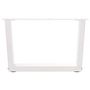 Voir la diapositive 5 : VIDAXL Pieds de table a manger forme V 2pcs blanc 60x(30-31,3)cm acier