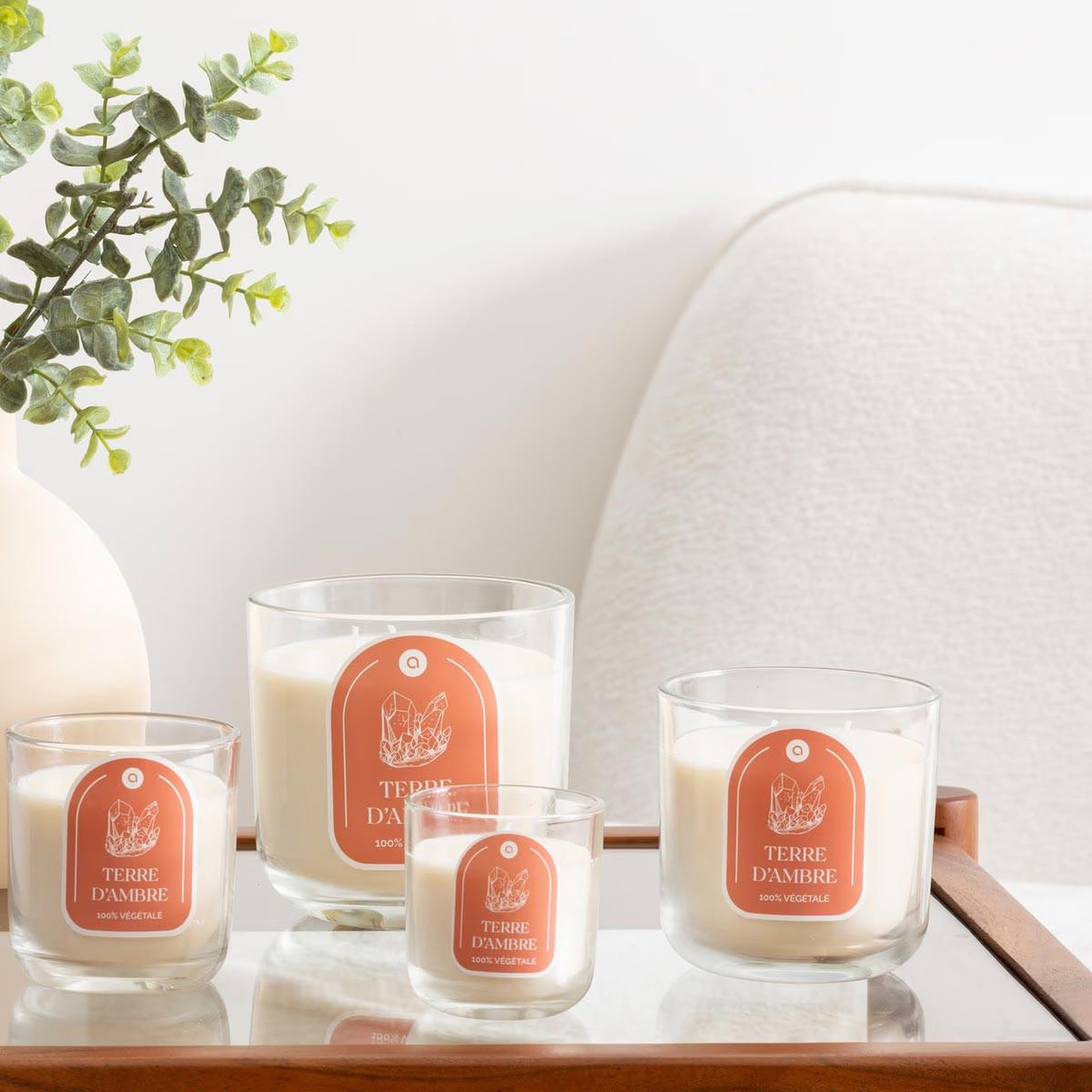 Voir la diapositive 3 : ATMOSPHERA Bougie parfumée en verre  floa  210g ambre