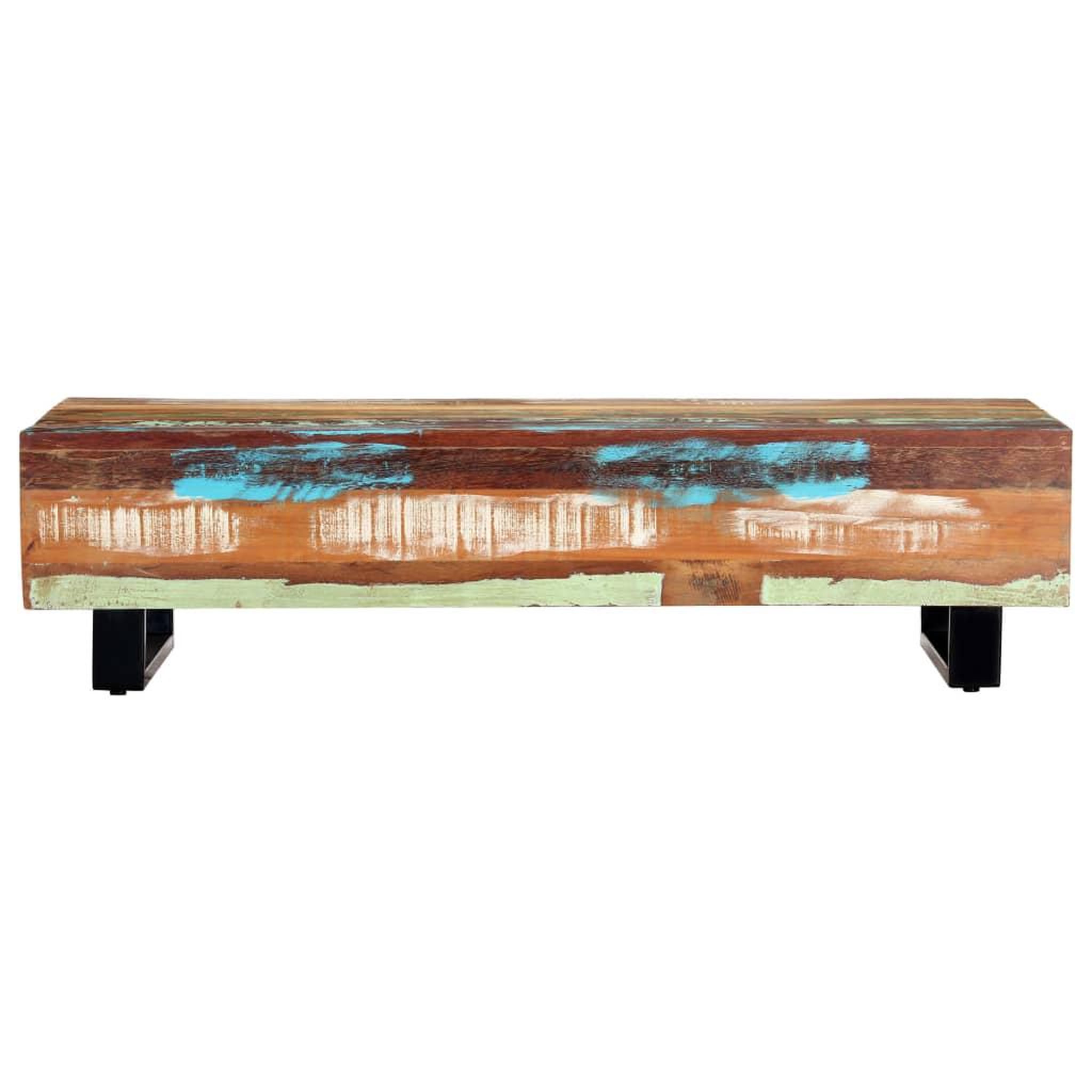 Voir la diapositive 2 : VIDAXL Table basse 120x50x30 cm bois de recuperation solide et acier