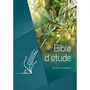  BIBLE D'ETUDE, VERSION DU SEMEUR. COUVERTURE RIGIDE VERTE, MOTIF OLIVIER, TRANCHE BLANCHE, Excelsis
