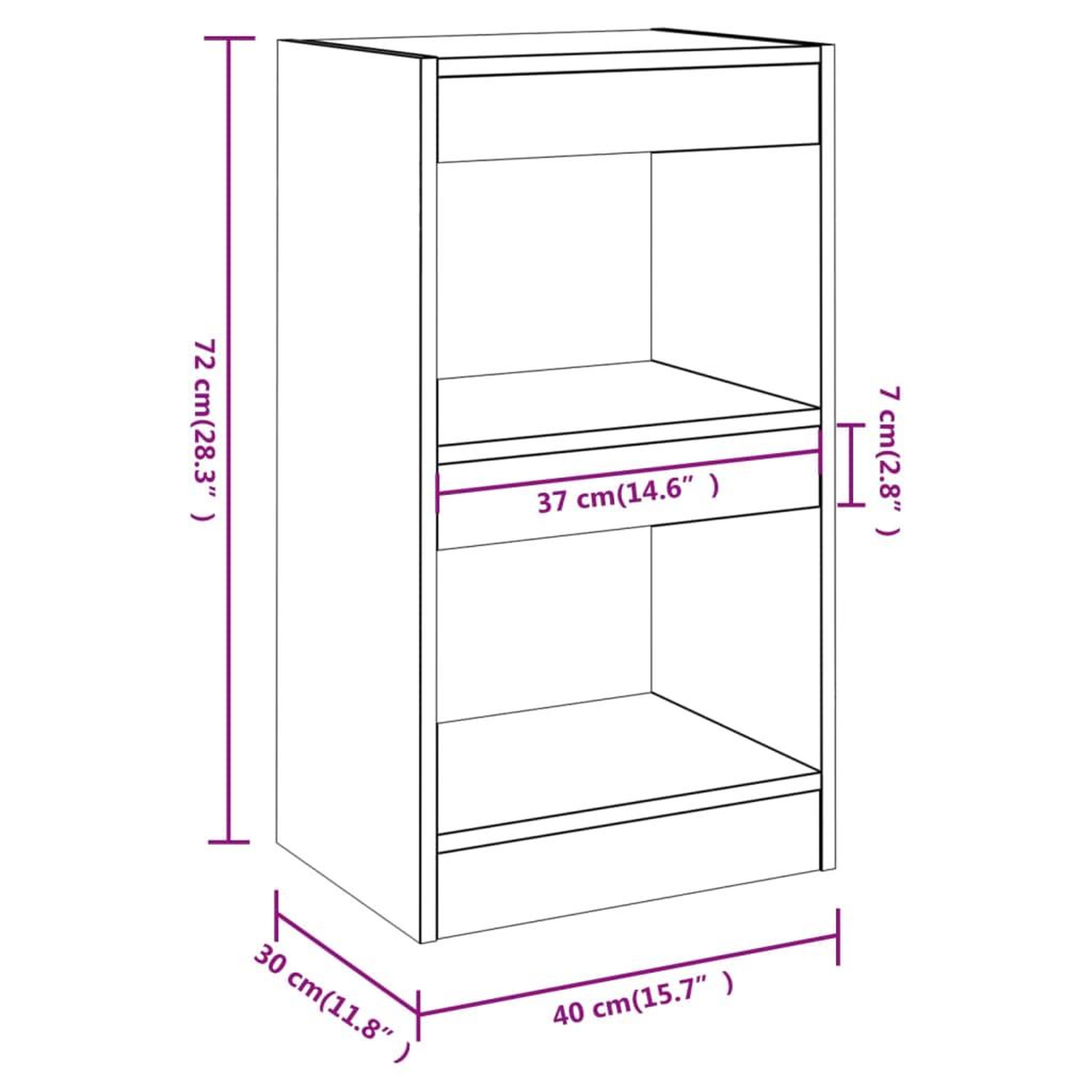 Voir la diapositive 6 : VIDAXL Bibliotheque/Separateur de piece Blanc 40x30x72 cm