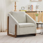Voir la diapositive 2 : MERAX Fauteuil Fixe Chenille Beige