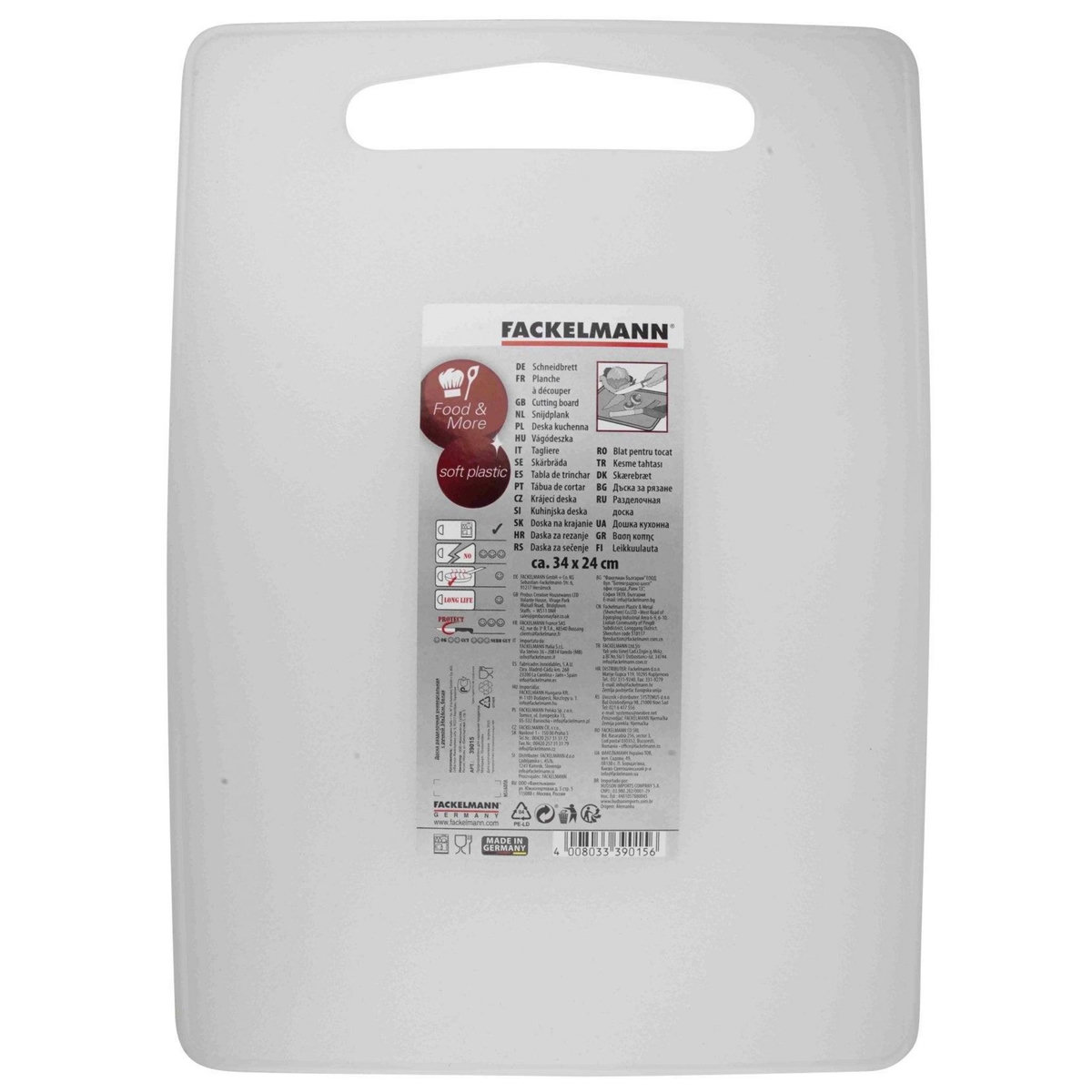 Fackelmann Planche à découper en plastique 34 x 24 cm Fackelmann Basic