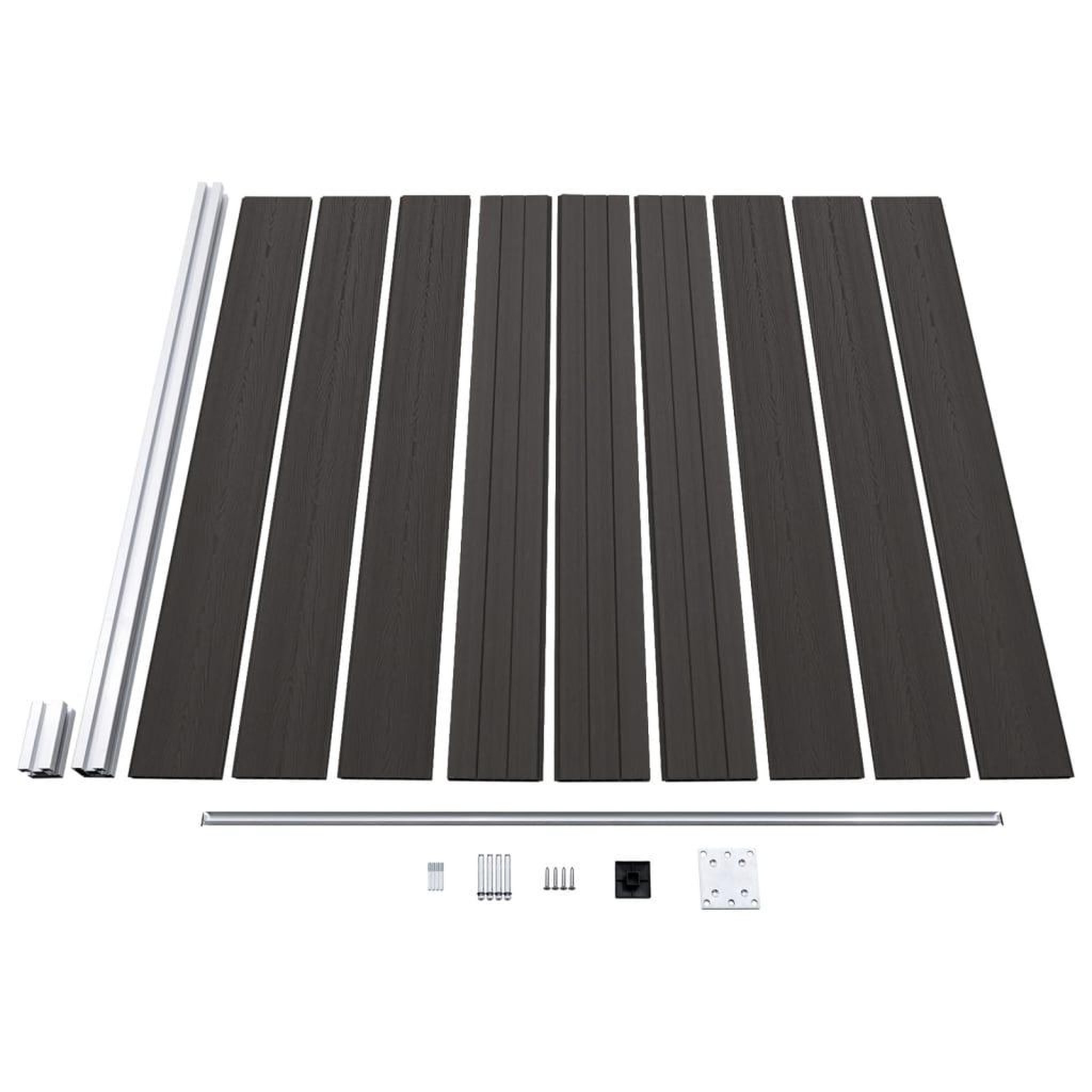 Voir la diapositive 4 : VIDAXL Panneau de cloture WPC 175x186 cm Noir