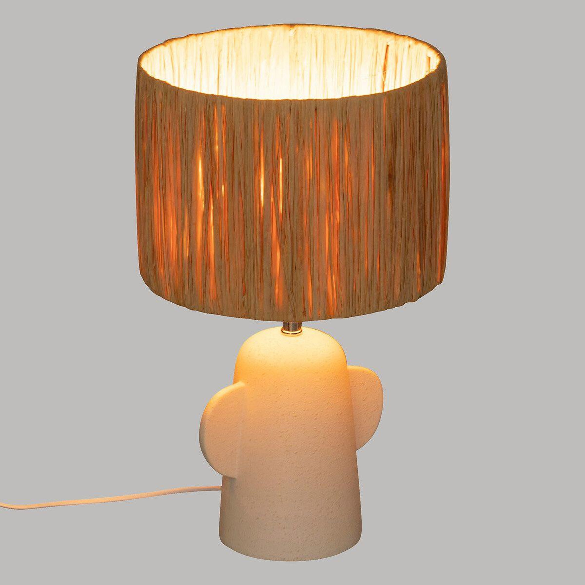 Voir la diapositive 5 : ATMOSPHERA Lampe à poser design  raia  38cm blanc