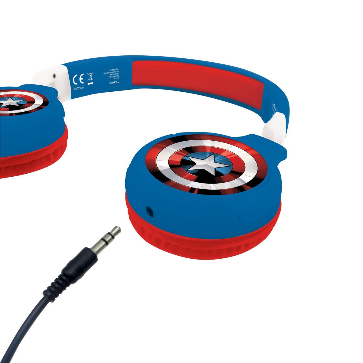 Lexibook Casque 2 en 1 Avengers Bluetooth et Filaire avec limitation de son