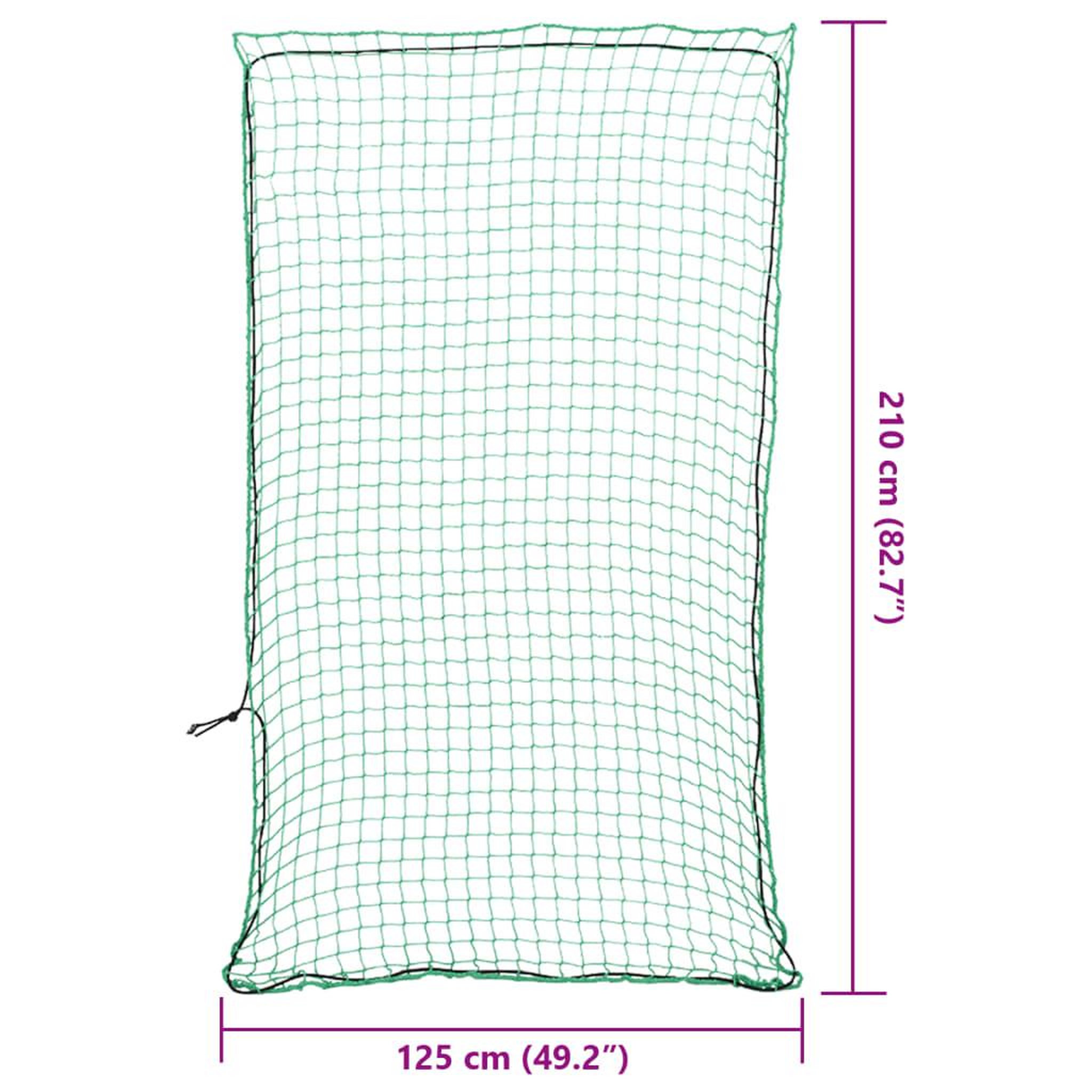 Voir la diapositive 6 : VIDAXL Filet pour remorque avec corde elastique vert 2,1x1,25 m PP