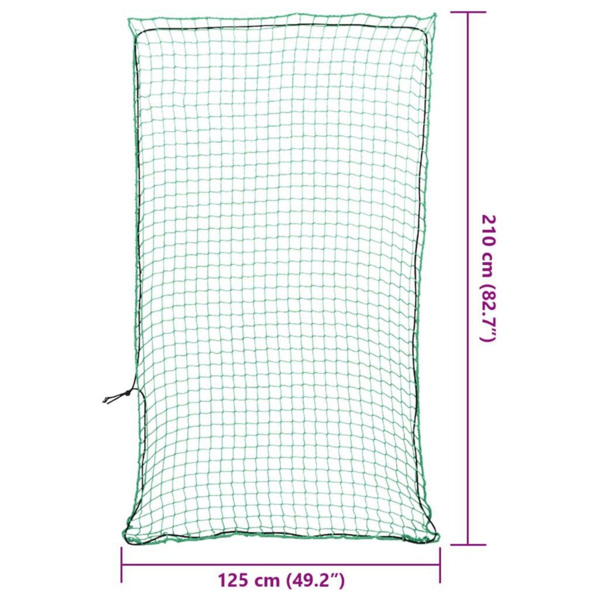 VIDAXL Filet pour remorque avec corde elastique vert 2,1x1,25 m PP