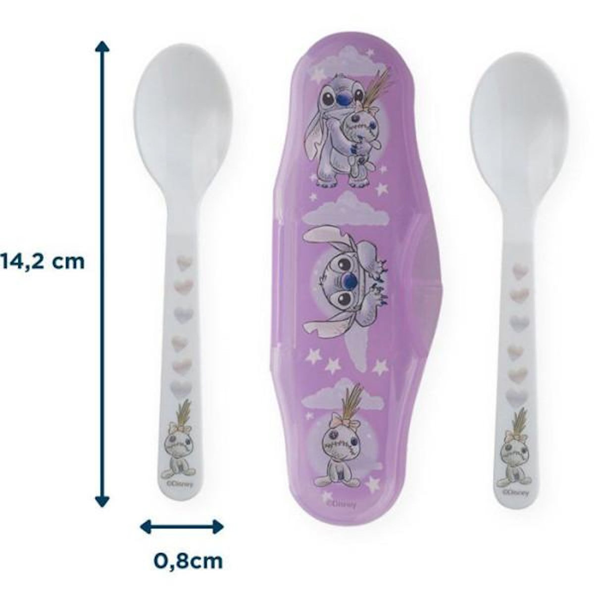 DISNEY BABY SET 2 CUILLeRES AVEC BOÎTIER DE TRANSPORT LILO et STITCH