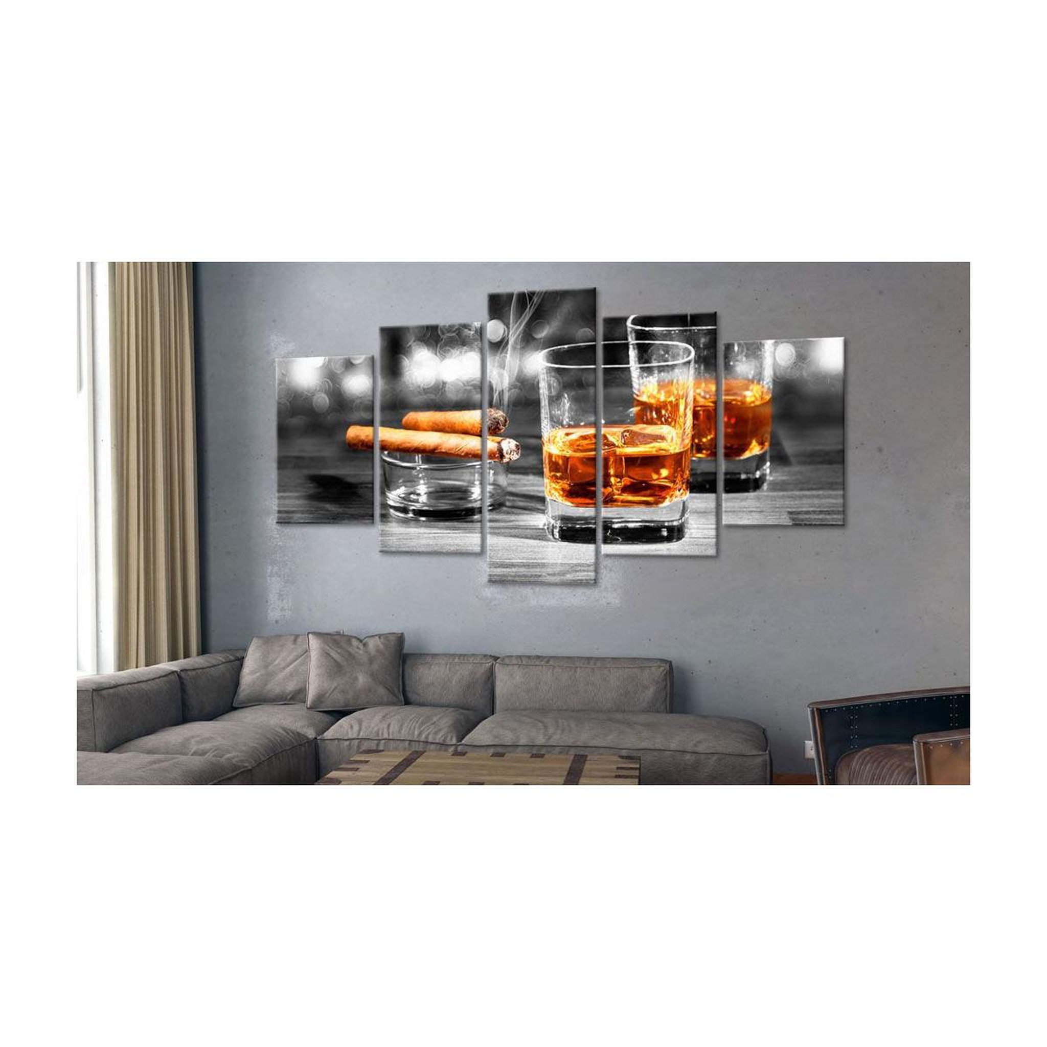 Voir la diapositive 2 : Paris Prix Tableau imprimé  cigars & whiskey