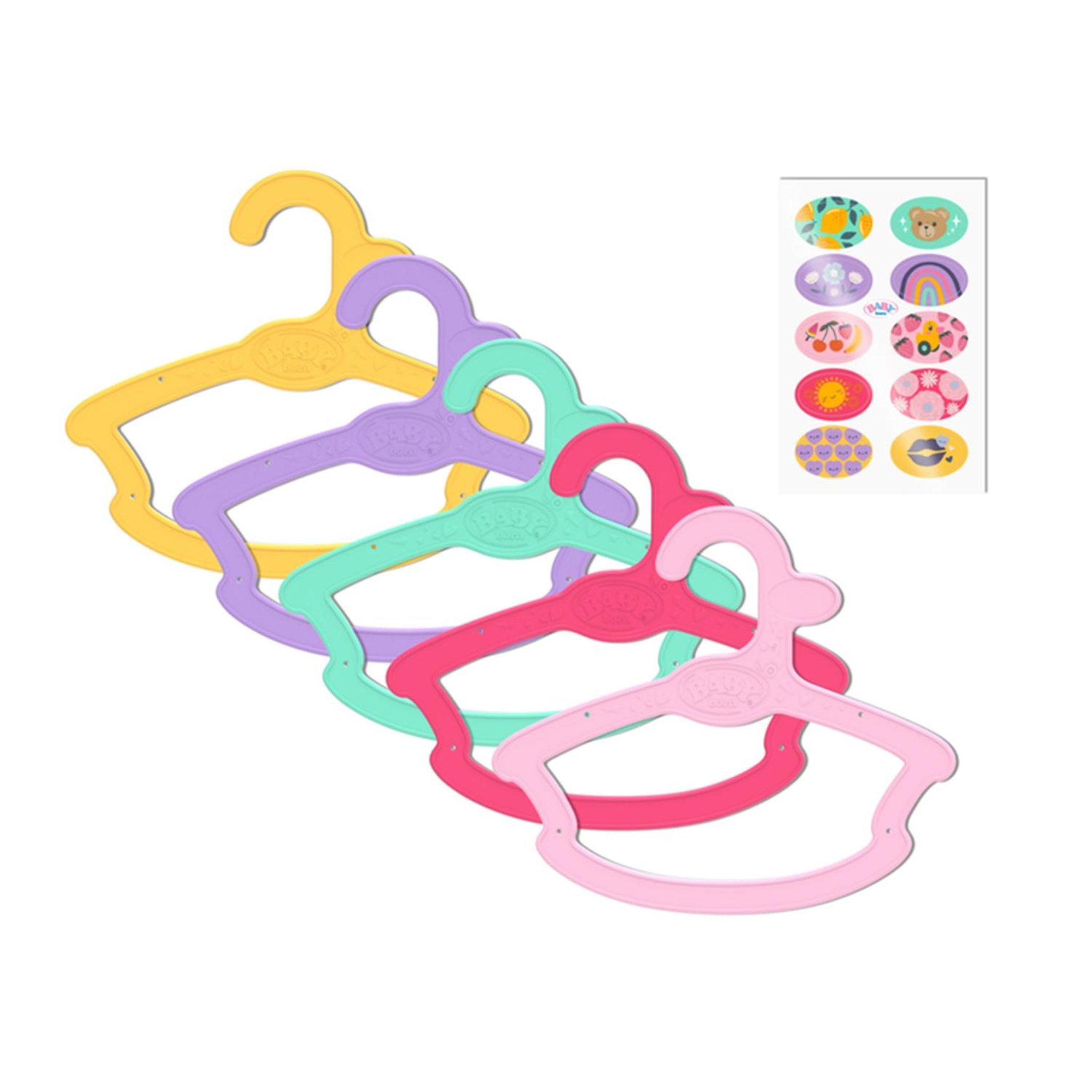 Zapf Creation Baby born Set de 5 cintres pour vêtements poupées