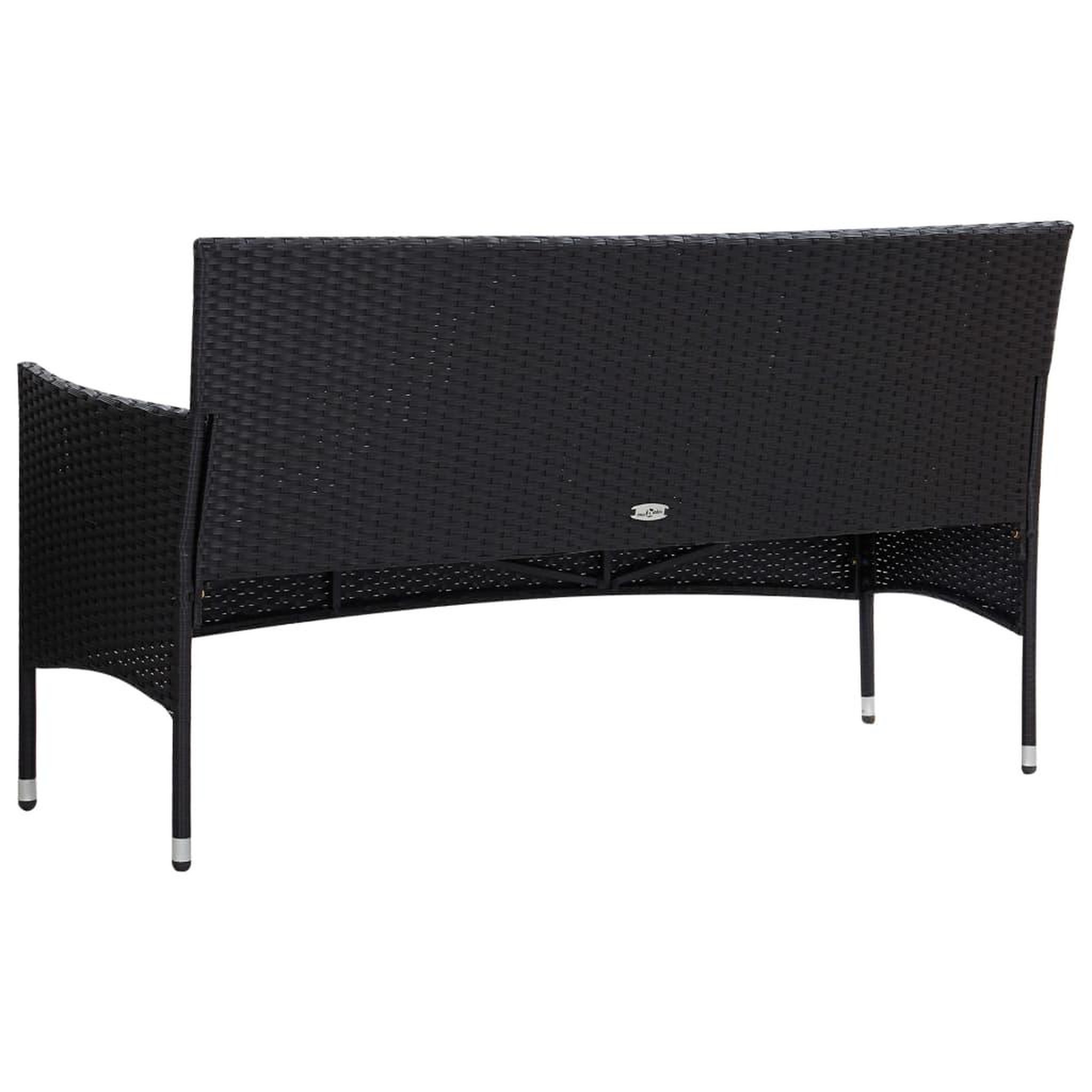 Voir la diapositive 5 : VIDAXL Salon de jardin 5 pcs avec coussins resine tressee noir