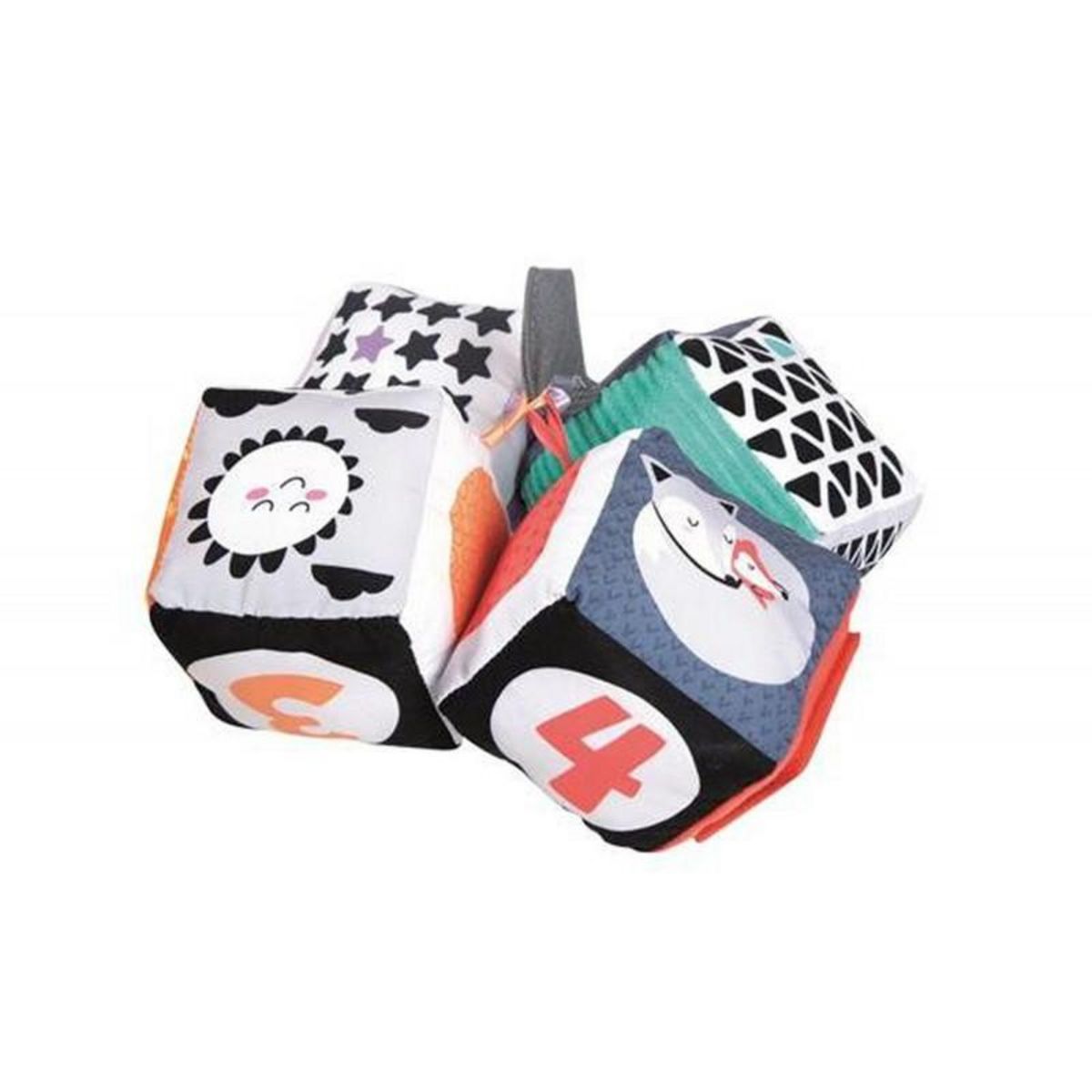 CLEMENTONI Blocs peluche Clementoni 4 pièces 10 cm