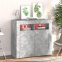 Voir la diapositive 3 : VIDAXL Buffet avec lumieres LED gris beton 80x35x75 cm
