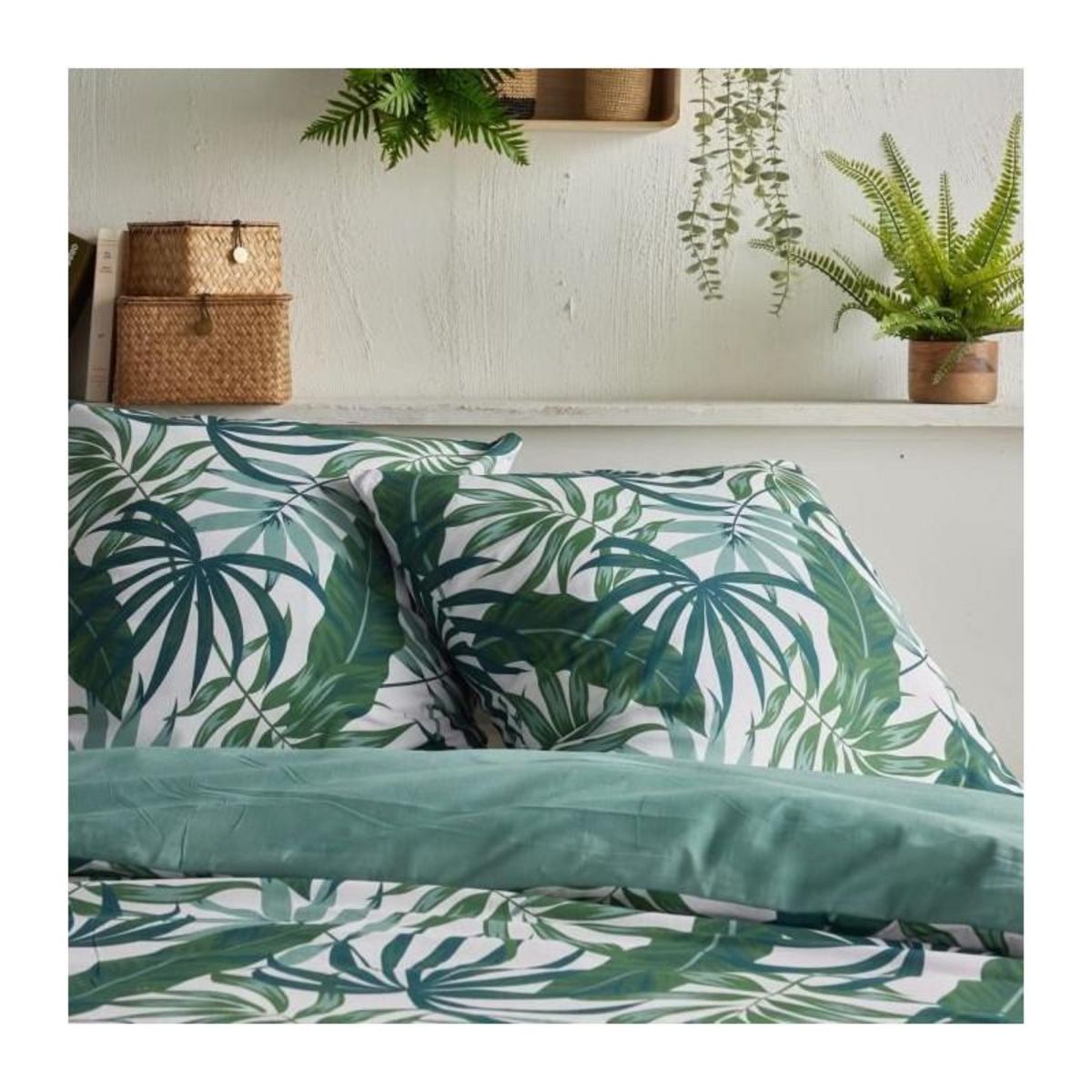Today Parure de lit - TODAY Crazy - Imprimé Jungle - 2 personnes - 220 x 240 cm - Vert