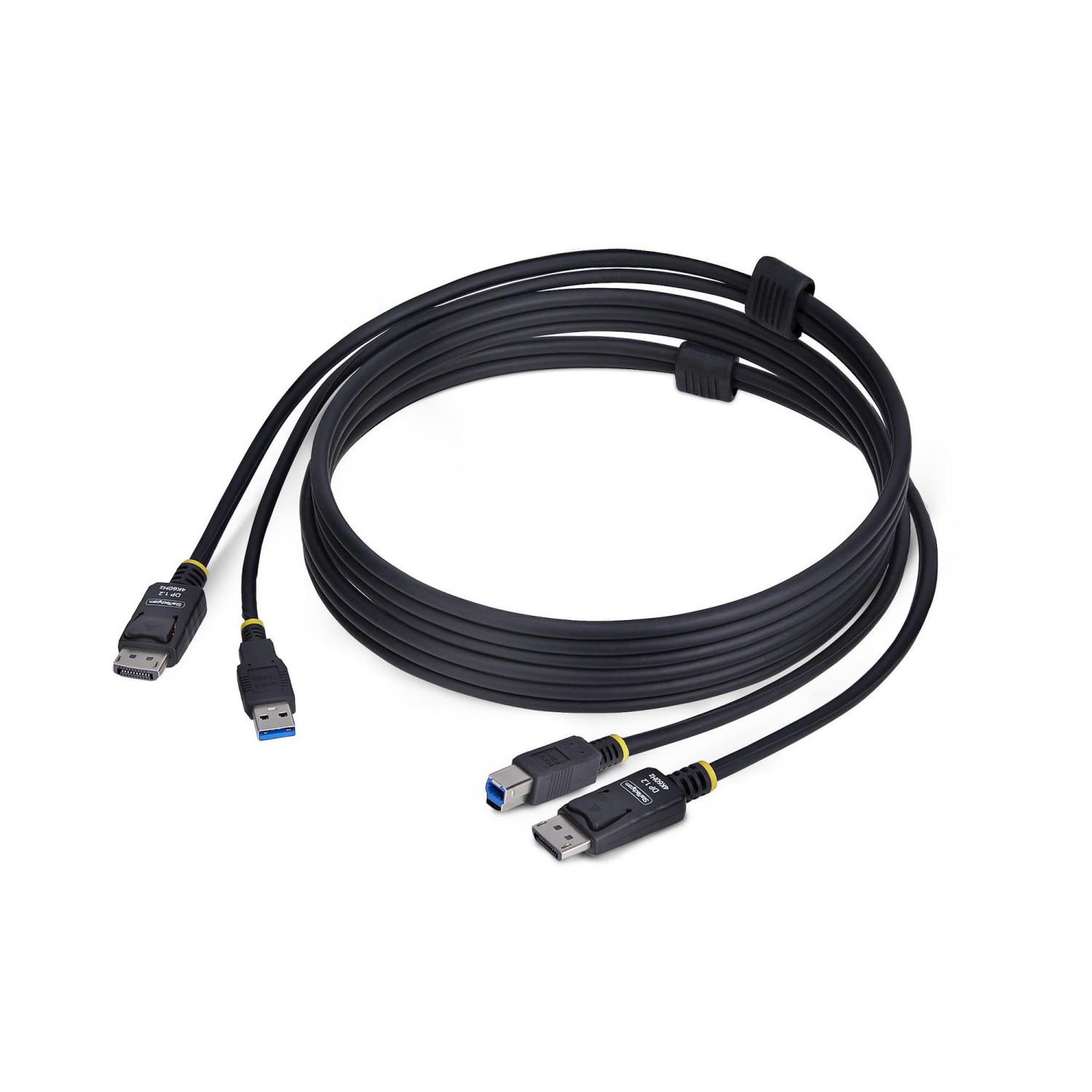 Voir la diapositive 2 : Startech Startech.com câble kvm displayport de 1,8m et usb 5gbps, 4k 60hz, câble combo dp 1.2 et usb pour commutateurs/switchs kvm