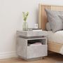 Voir la diapositive 3 : VIDAXL Armoire de chevet avec lumieres LED gris beton 40x39x48,5 cm