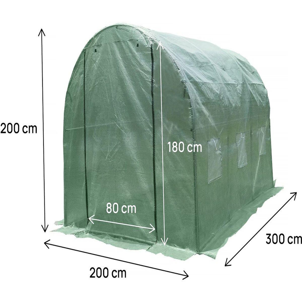 Habitat et Jardin Bâche pour serre tunnel de jardin  Lys  - 6 m² - 130g - Vert