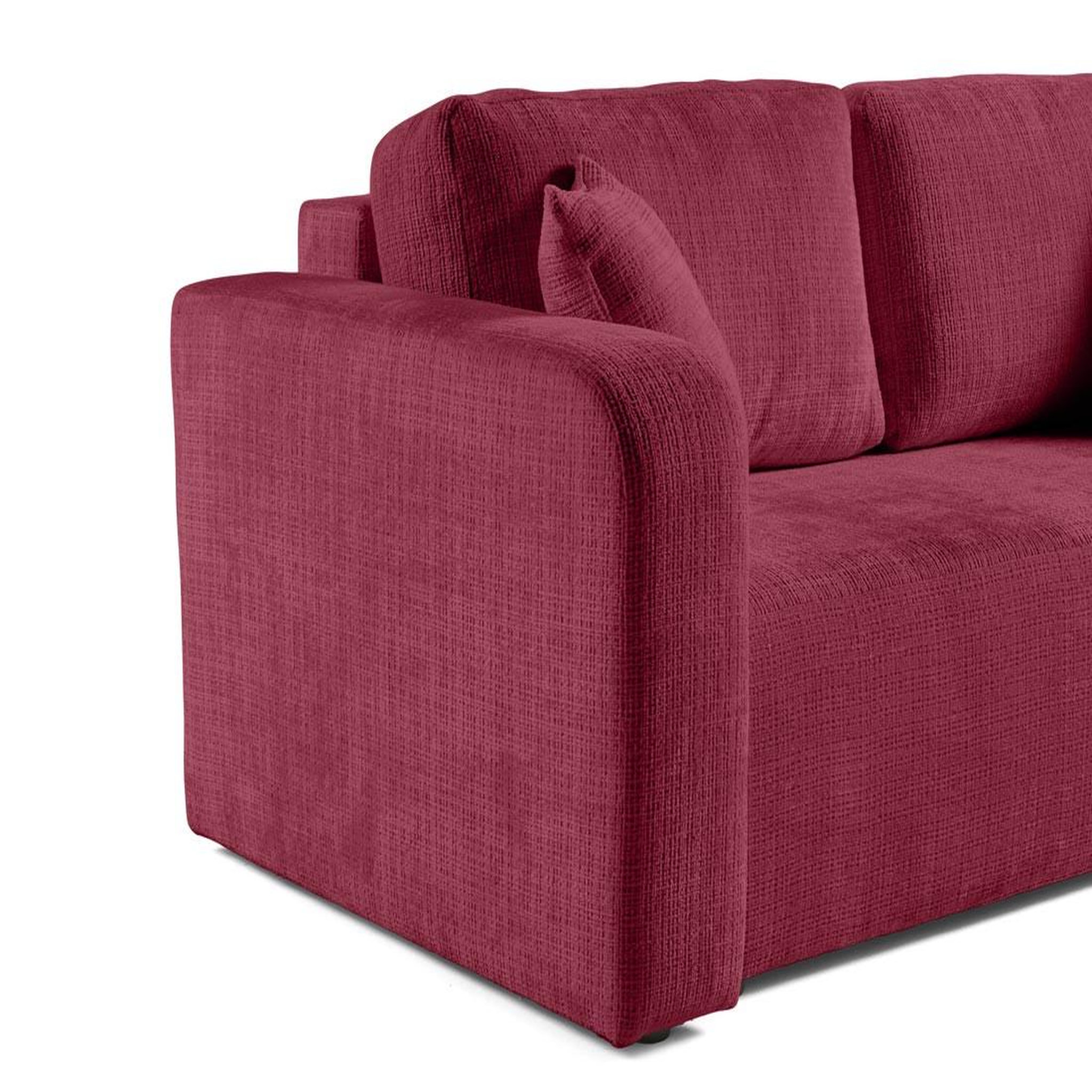 Voir la diapositive 6 : BEST MOBILIER Miro - canapé droit 2 places - en velours texturé