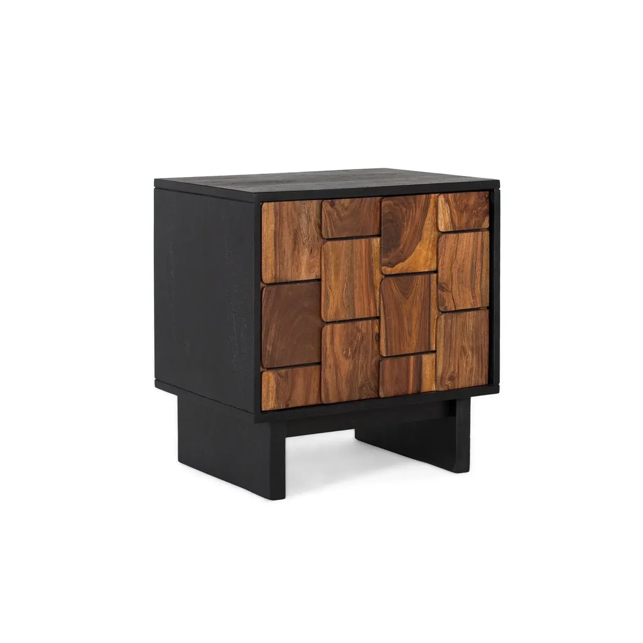 Voir la diapositive 3 : GINER Y COLOMER SL Table de chevet en bois de manguier 56 cm style rustique ethnique moderne
