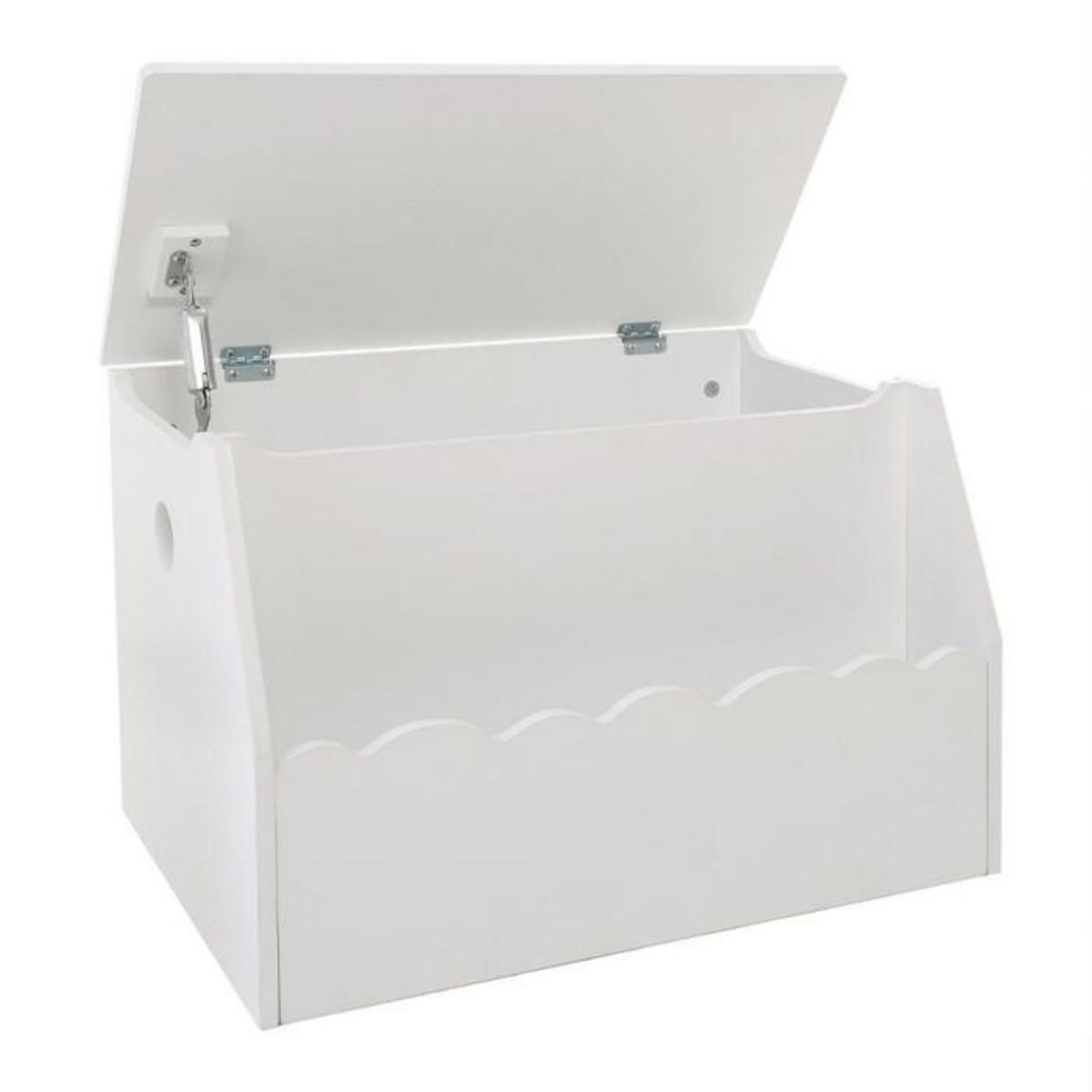 Atmosphera Kids Coffre &#xE0; Jouets en Bois  Biblio  57cm Blanc