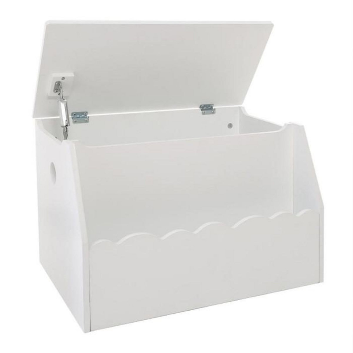 Atmosphera Kids Coffre à Jouets en Bois  Biblio  57cm Blanc