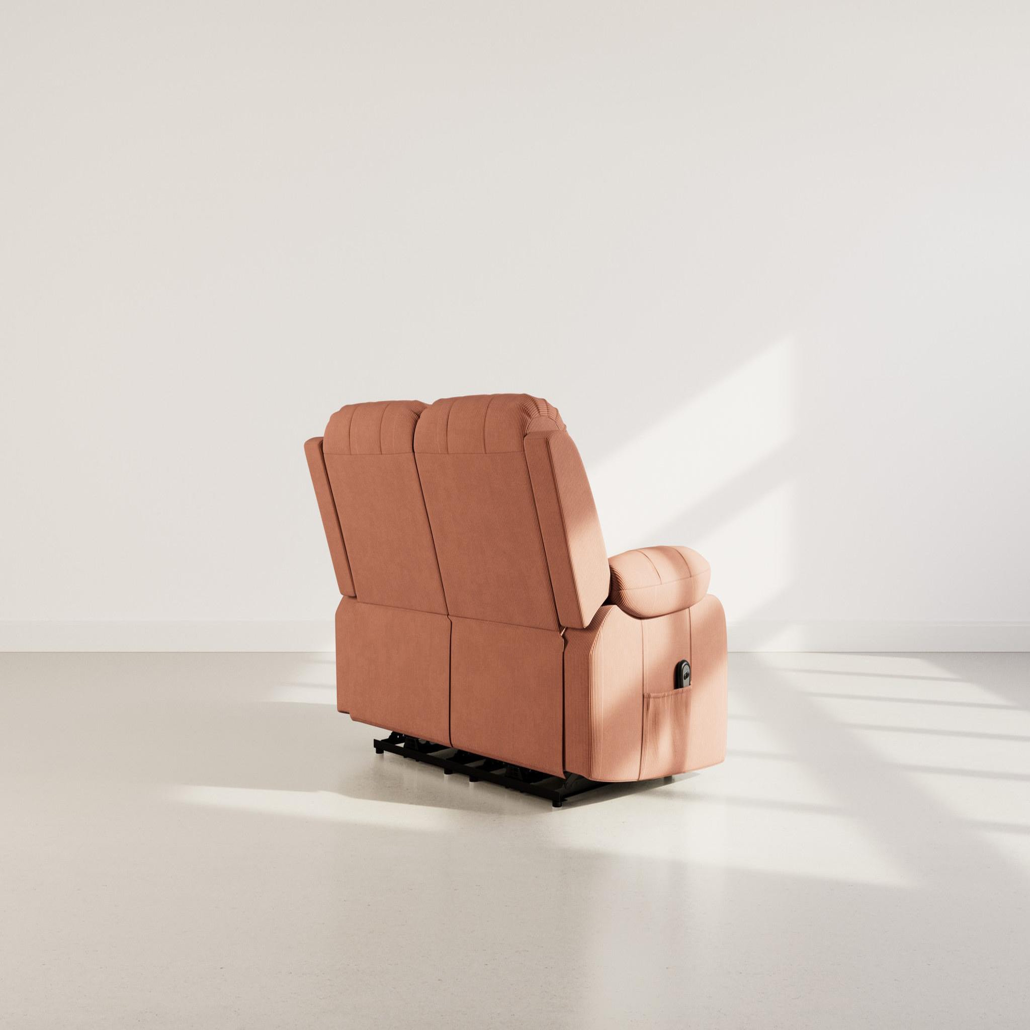 Voir la diapositive 6 : BEST MOBILIER Armand - canapé 2 places relax électrique en velours côtelé