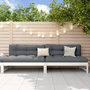 Voir la diapositive 1 : VIDAXL Canapes centraux de jardin 2pcs blanc 120x80 cm bois pin massif