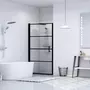 VIDAXL Porte de douche Verre trempe 100x178 cm Noir