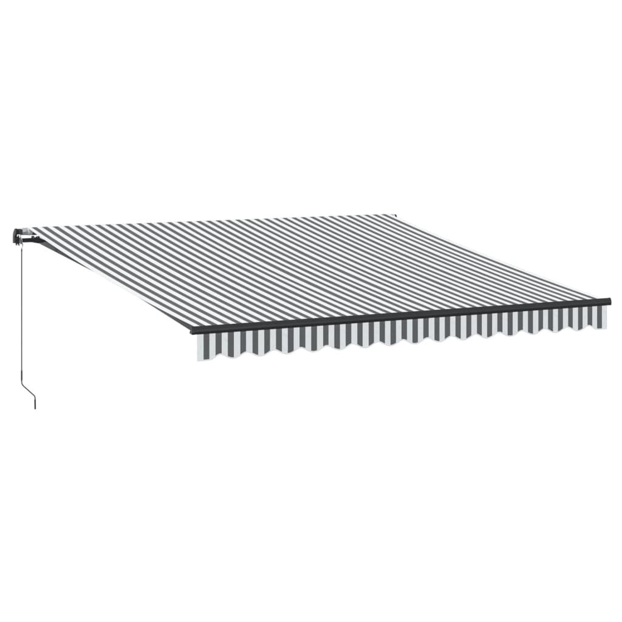 Voir la diapositive 2 : VIDAXL Auvent manuel retractable avec LED anthracite blanc 400x350 cm