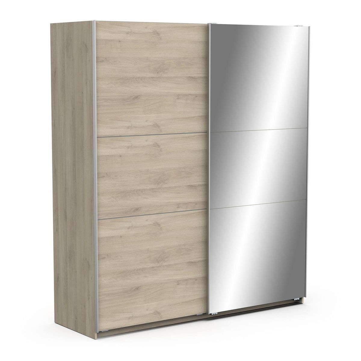 Armoire 2 portes coulissantes 1 miroir L180 cm THIBAULT