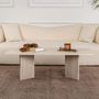 Voir la diapositive 3 : CONCEPT USINE Table basse rectangulaire effet travertin 119x60cm TOPI