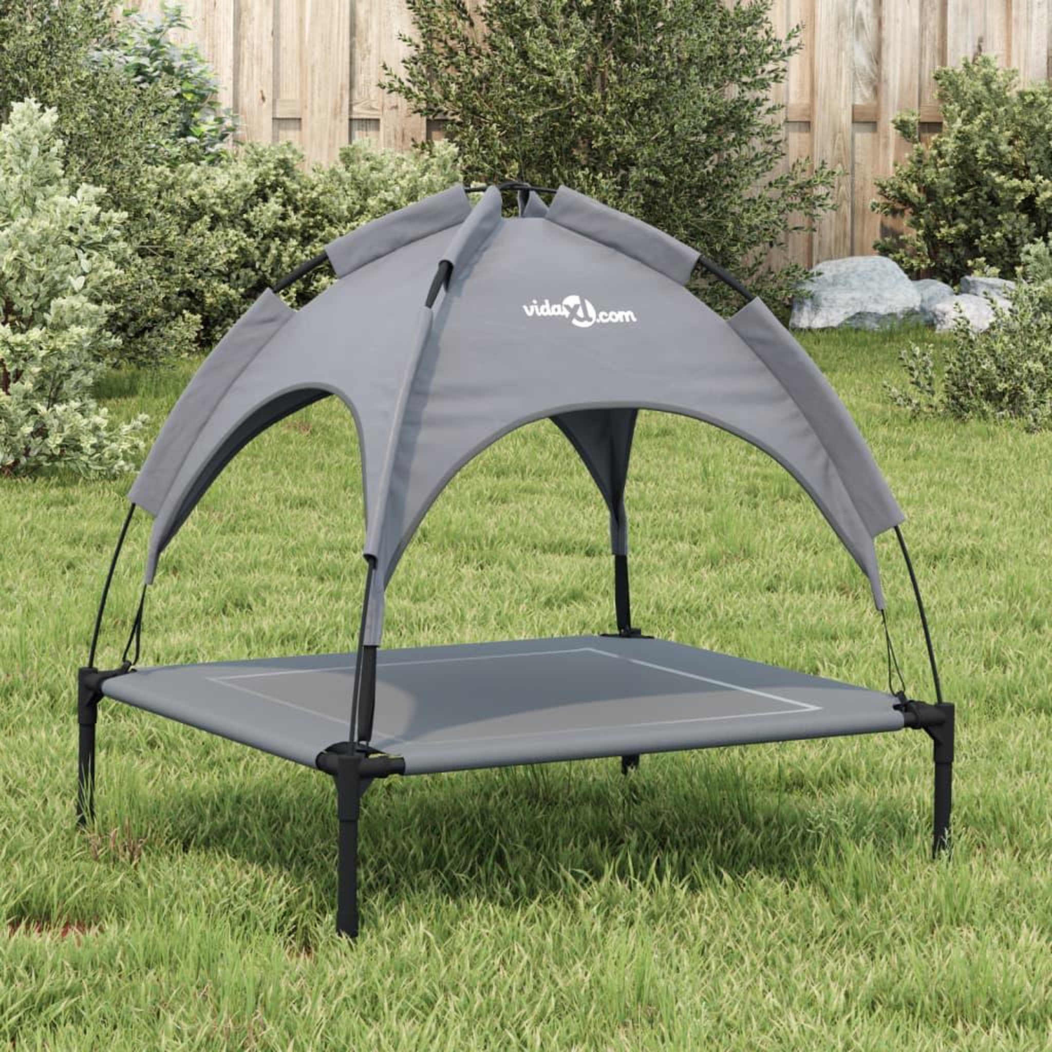 Voir la diapositive 3 : VIDAXL Lit pour chien avec auvent anthracite tissu Oxford et acier