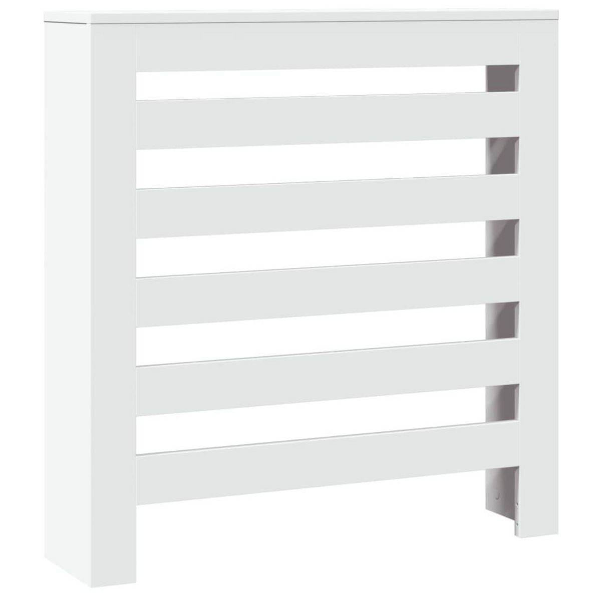 VIDAXL Cache-radiateur blanc 78x20x82 cm bois d'ingenierie