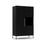 Voir la diapositive 1 : BEST MOBILIER Felicia - armoire - noir - 120x200 cm