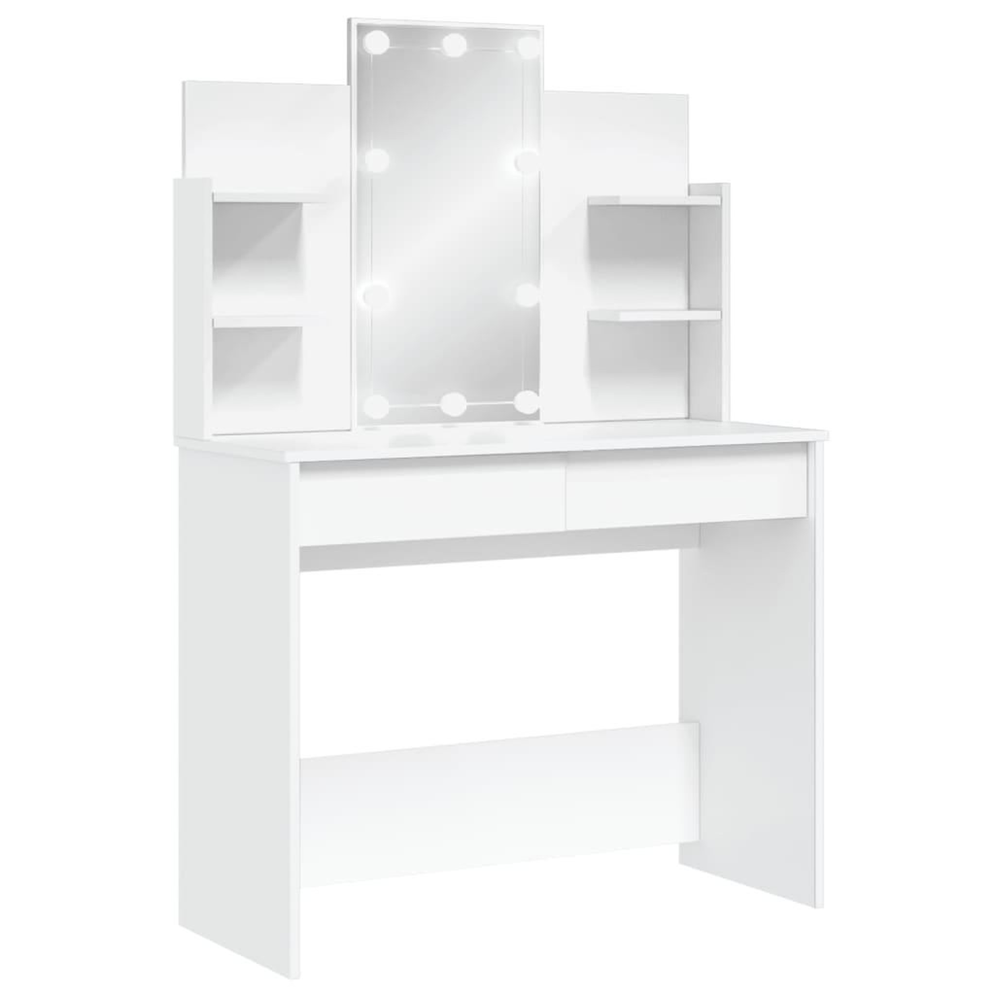 Voir la diapositive 2 : VIDAXL Coiffeuse avec lumieres LED blanc 96x40x142 cm