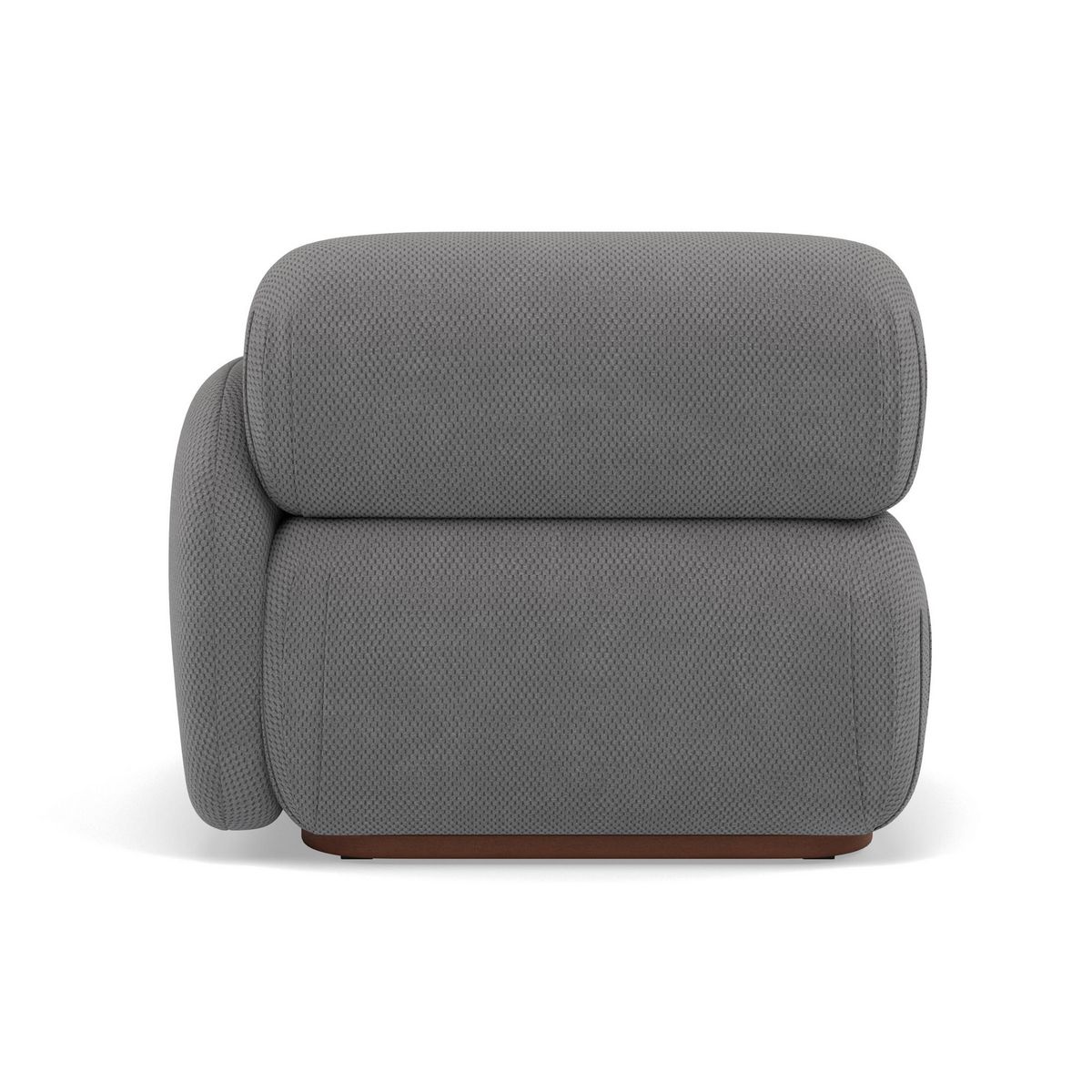 LISA DESIGN Penelope - module d'assise droit en velours texturé