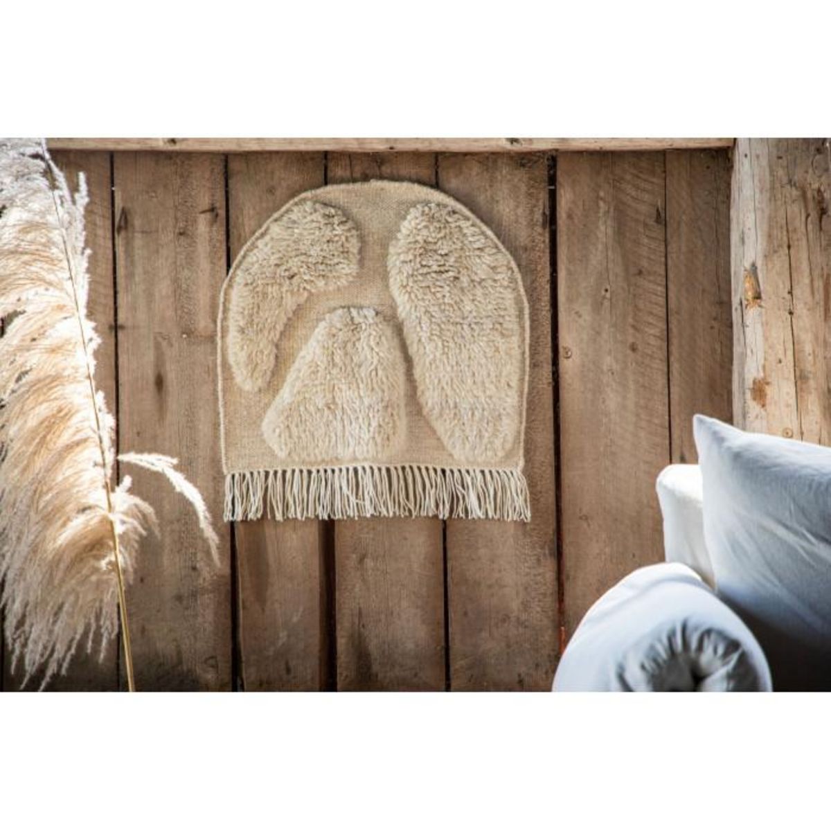 Paris Prix Déco Murale en Laine  Jakobso  62cm Naturel