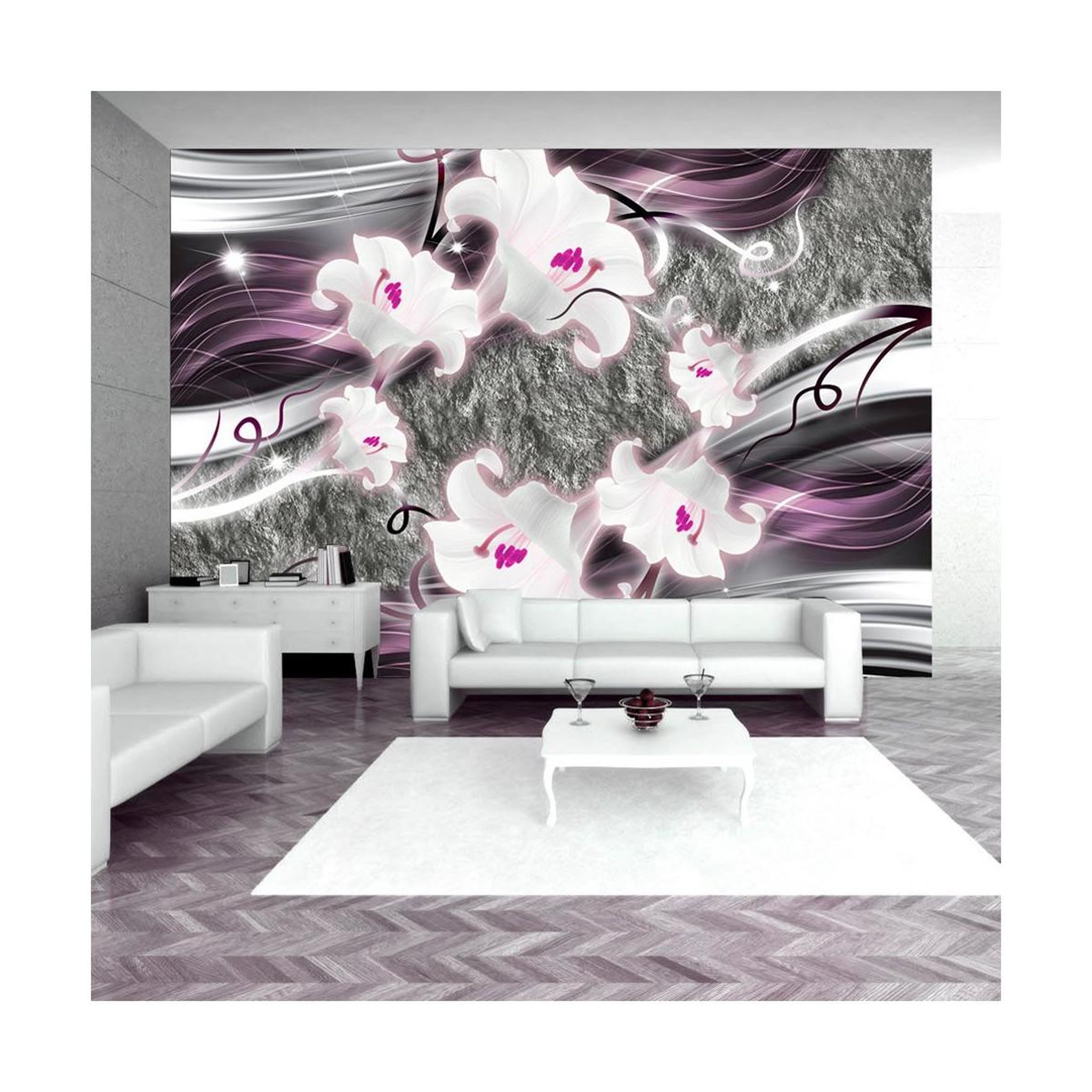 Paris Prix Papier peint  dance of charmed lilies. Coloris disponibles : Multicolore