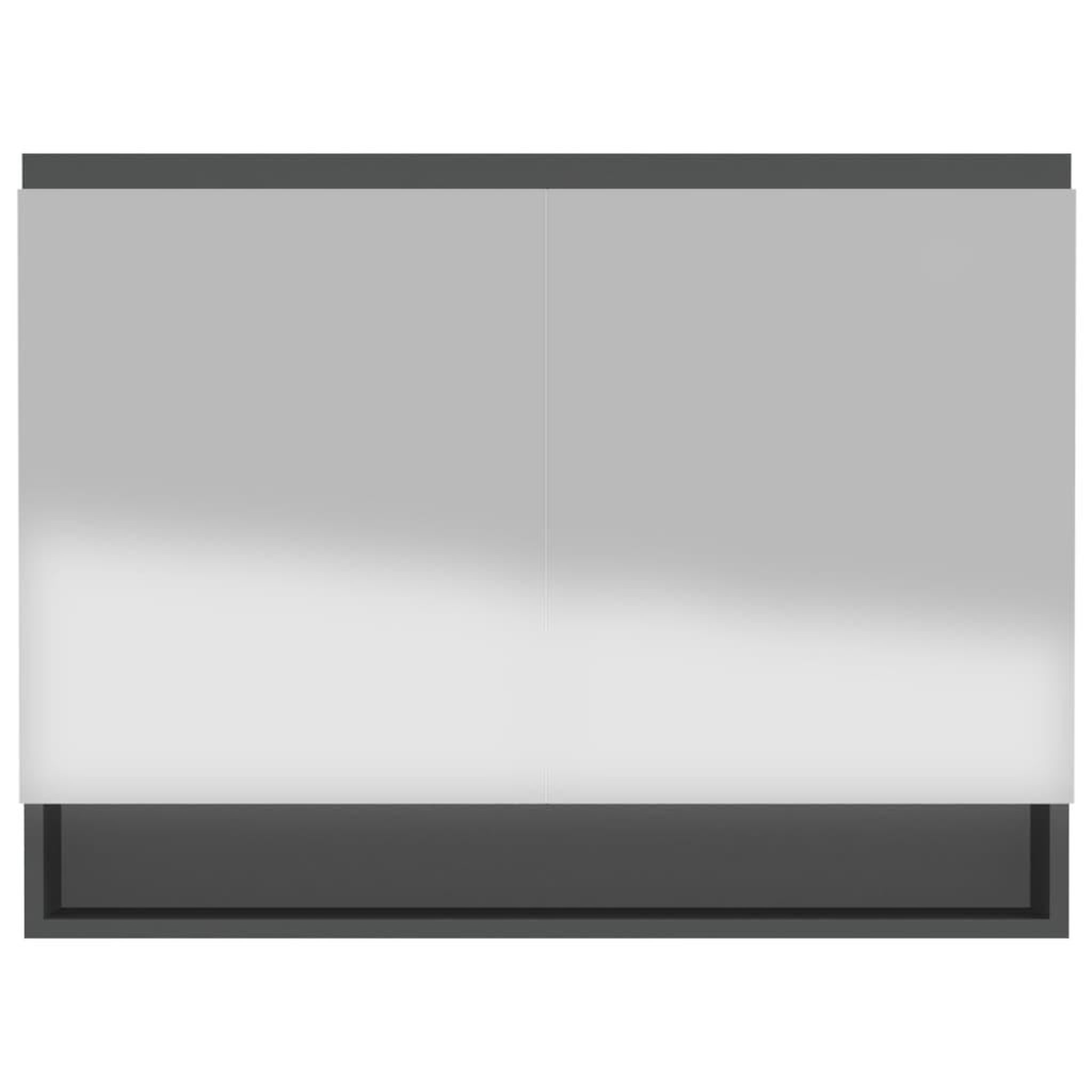 Voir la diapositive 5 : VIDAXL Armoire a miroir de salle de bain 80x15x60 cm mdf anthracite