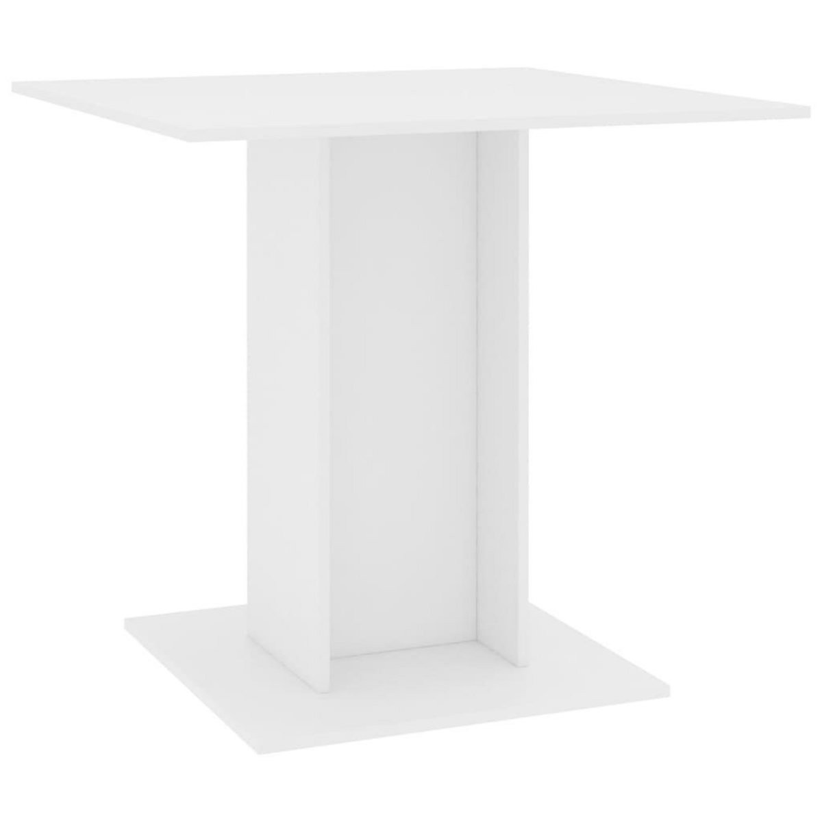 VIDAXL Table a manger Blanc 80x80x75 cm bois d'ingenierie