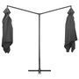 Voir la diapositive 3 : VIDAXL Parasol double avec mat en acier 250 x 250 cm Anthracite