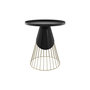 Voir la diapositive 3 : Rendez vous déco Table d'appoint ronde en métal noir et plateau laiton D45 cm - Corry
