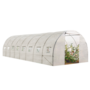 Voir la diapositive 3 : ID MARKET Bâche de rechange 130 gr/m² pour serre tunnel 24m² blanche DES ANDES