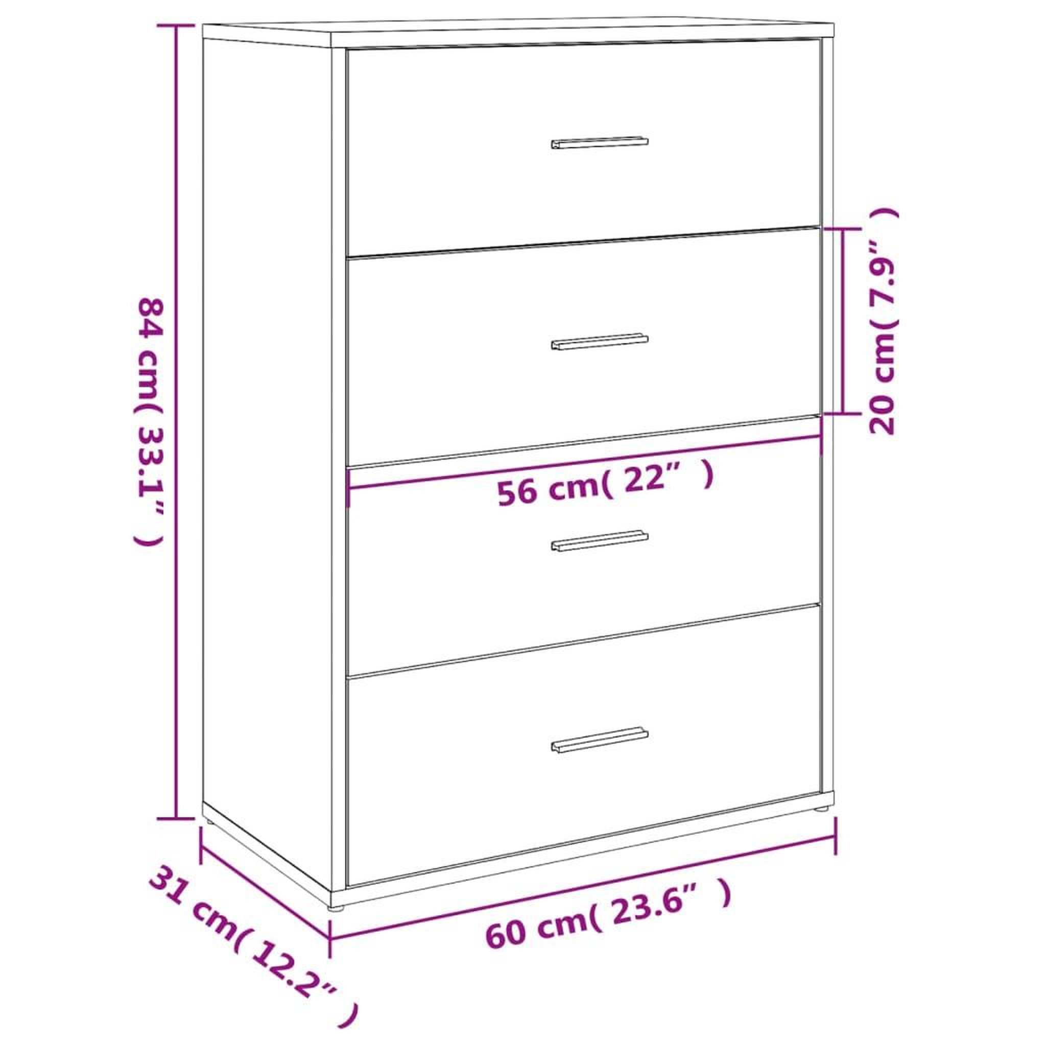 Voir la diapositive 6 : VIDAXL Buffets 2 pcs blanc 60x31x84 cm bois d'ingenierie