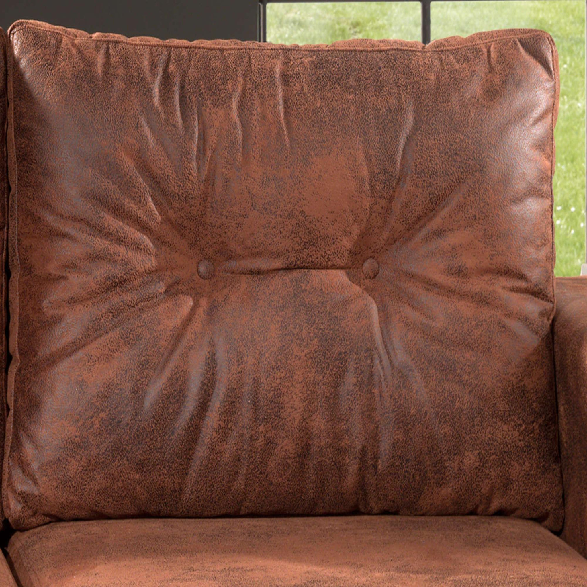 Voir la diapositive 5 : BEST MOBILIER Nordic - canapé d'angle réversible - 4 places - convertible - industriel vintage