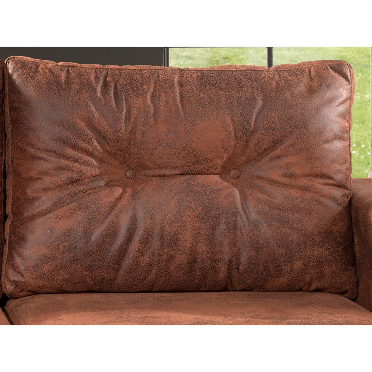 BEST MOBILIER Nordic - canapé d'angle réversible - 4 places - convertible - industriel vintage