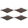 Voir la diapositive 2 : VIDAXL Coussins de chaise jardin lot de 4 taupe 40x40x3cm tissu oxford