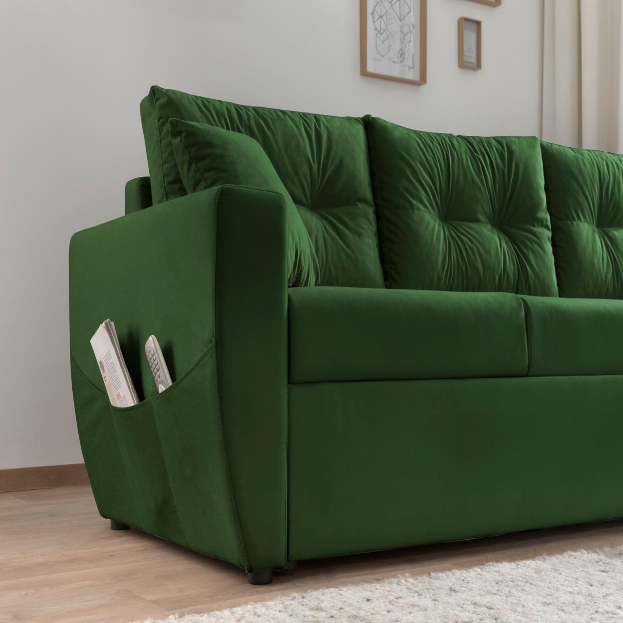 Voir la diapositive 5 : BEST MOBILIER Astoria - canapé d'angle réversible - convertible avec coffre - style contemporain- 4 places