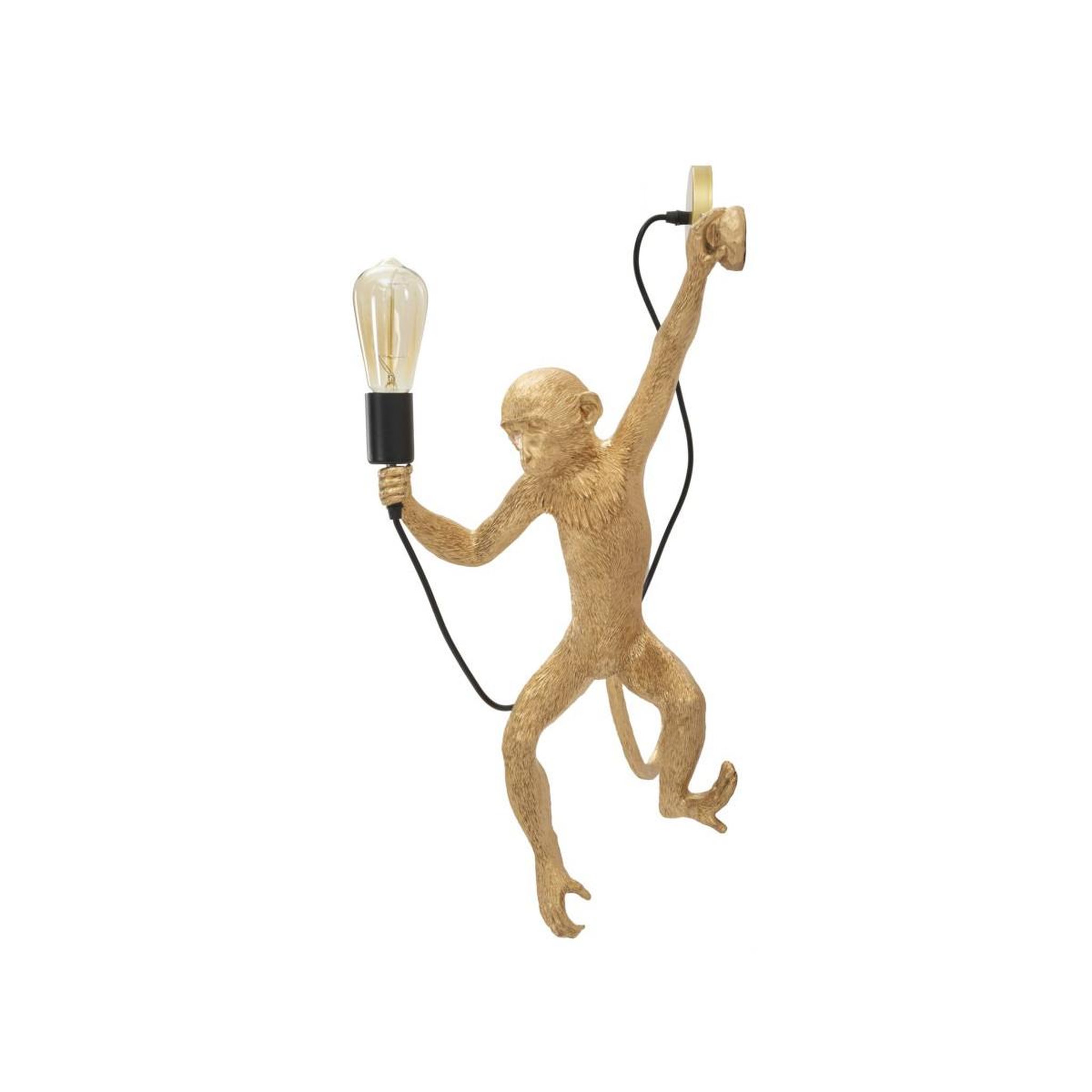 Voir la diapositive 3 : Paris Prix Lampe Murale Design  Singe  64cm Or